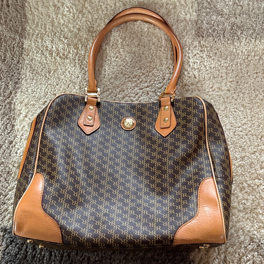 Rioni Elegant Brown and Tan Travel Bag